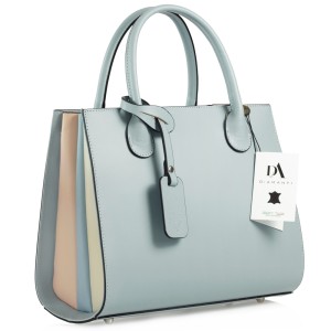 Geanta dama din piele naturala DiAmanti Franca Azzuro